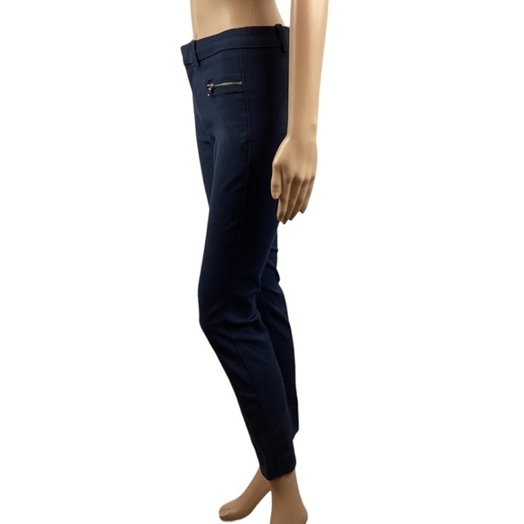 Zara Skinny Pants Size XS Navy Blue Ankle Length - Picture 4 of 7